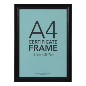 A4 Certificate Frame Black