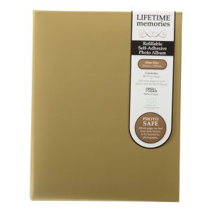 NCL Self Adhesive Slim Gold Refillable Album White Pages